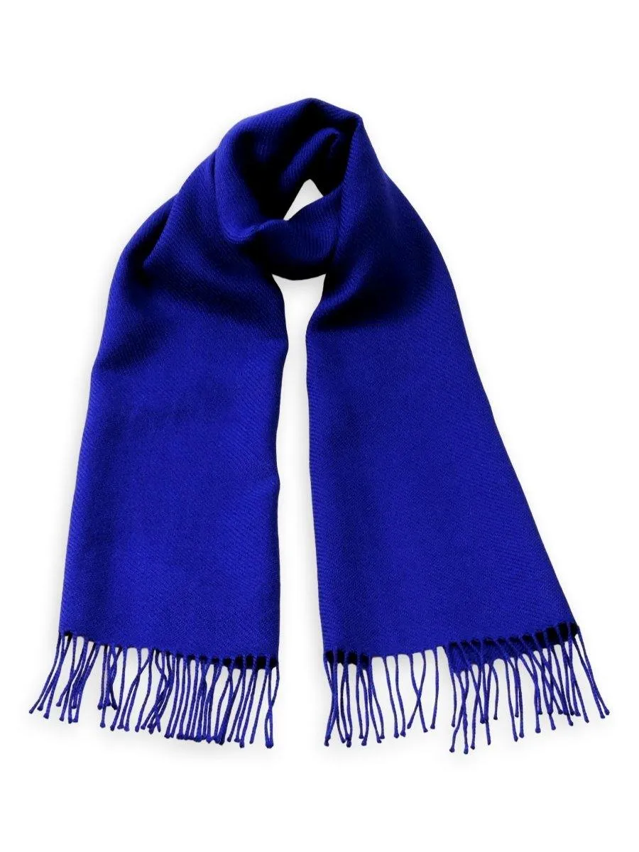 100% Baby Alpaca Scarf - Brights Royal Blue