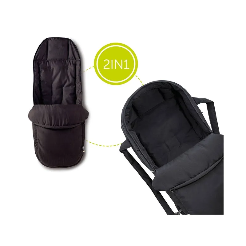 2 in1 Carrycot (New Born Prom) - Black