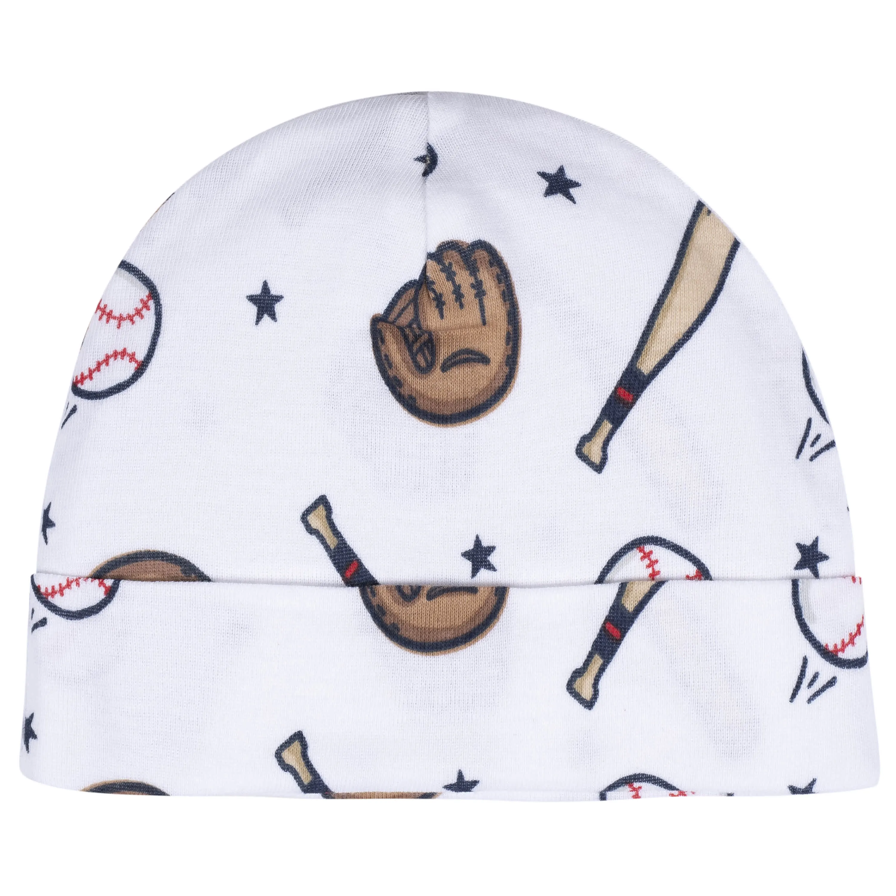 8-Piece Baby Boys All Star No Scratch Mittens & Caps Set