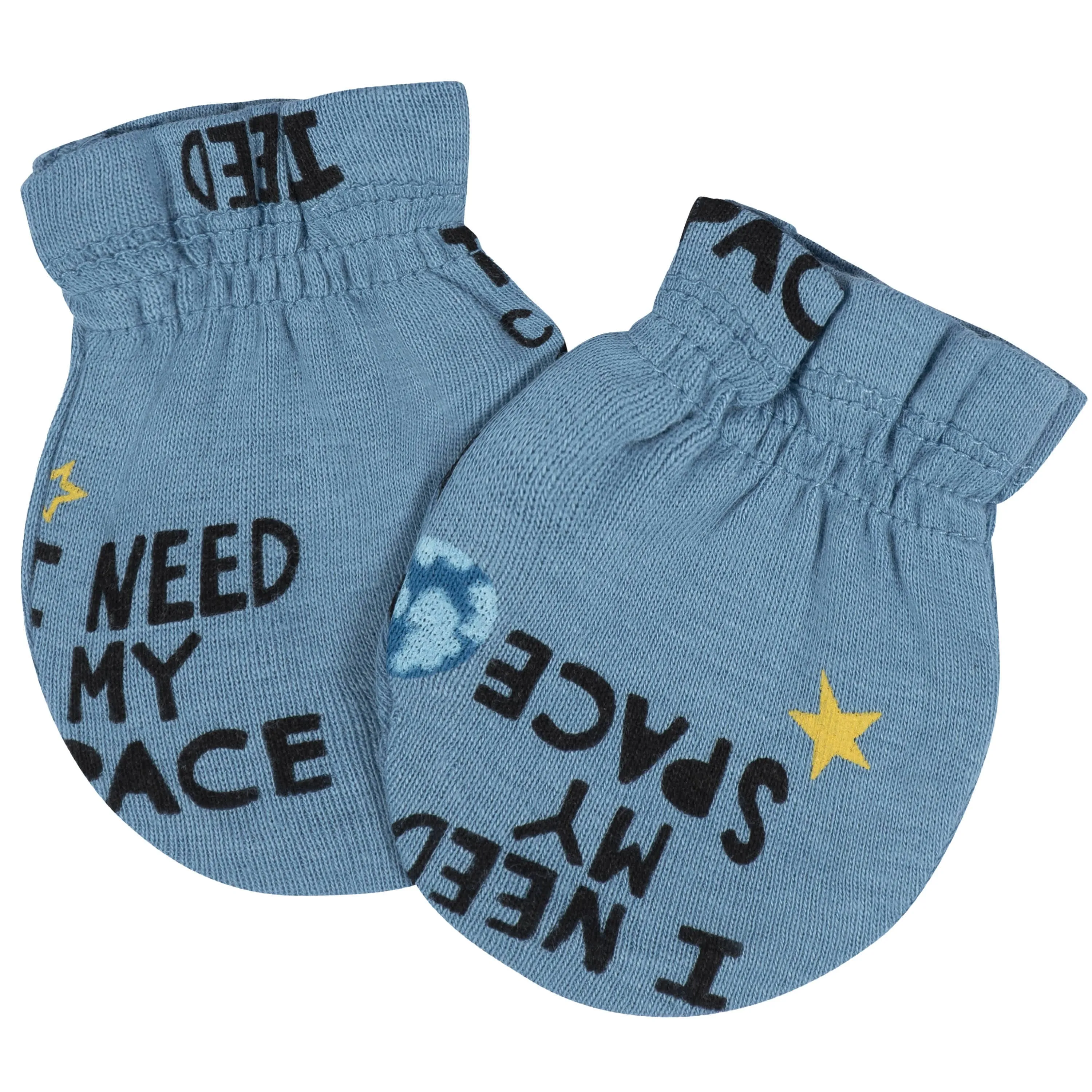 8-Piece Baby Boys Space Explorer No Scratch Mittens & Caps Set