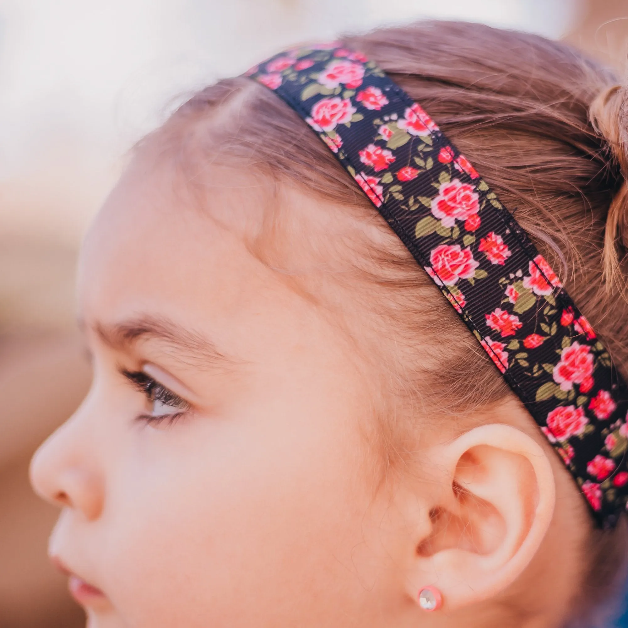 Adjustable No Slip Floral Headband