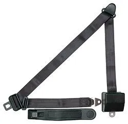 Allstar Performance Seat Belt - 3-Point - Retractable - Black