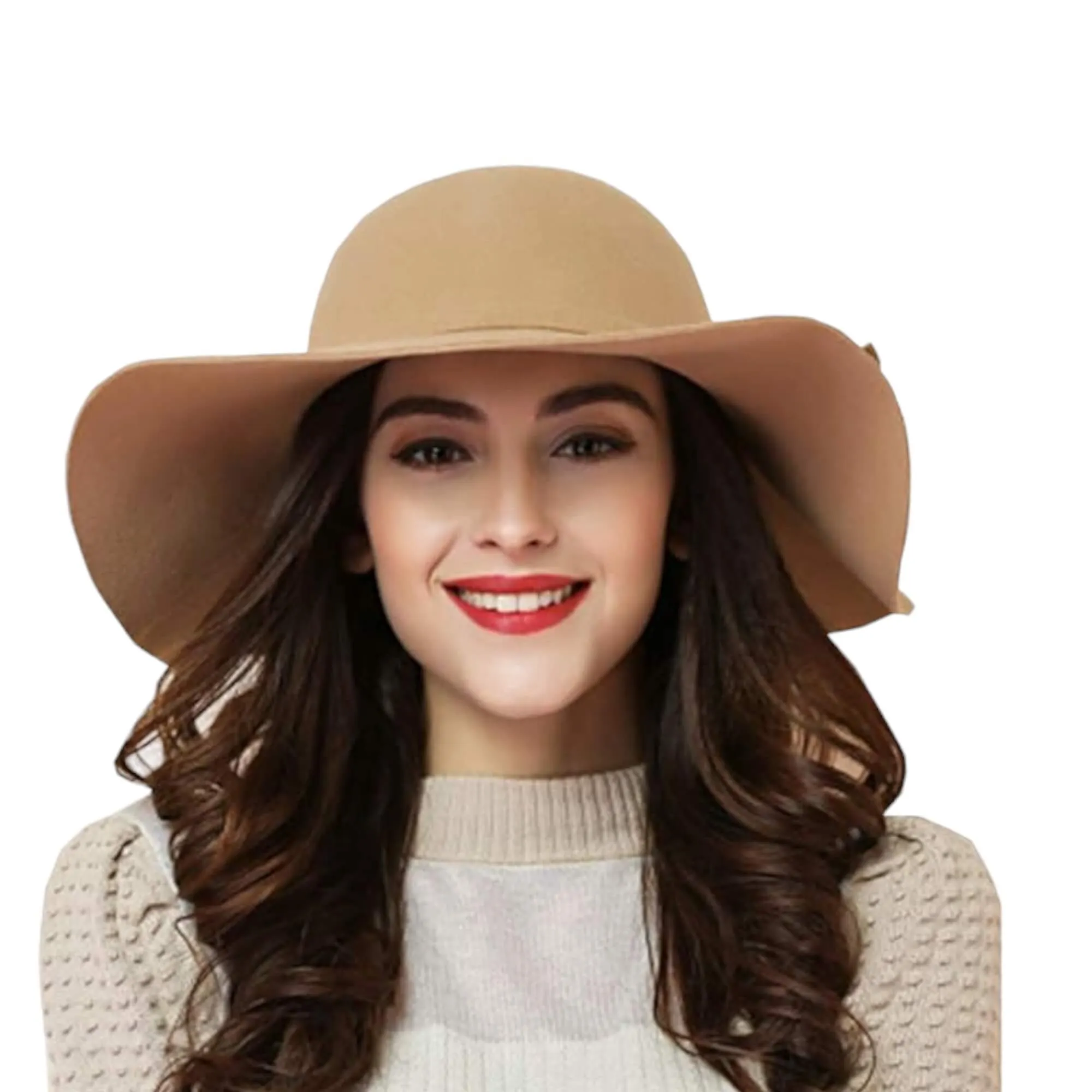 Boho Chic Round Crown Wide Brim Floppy Hat