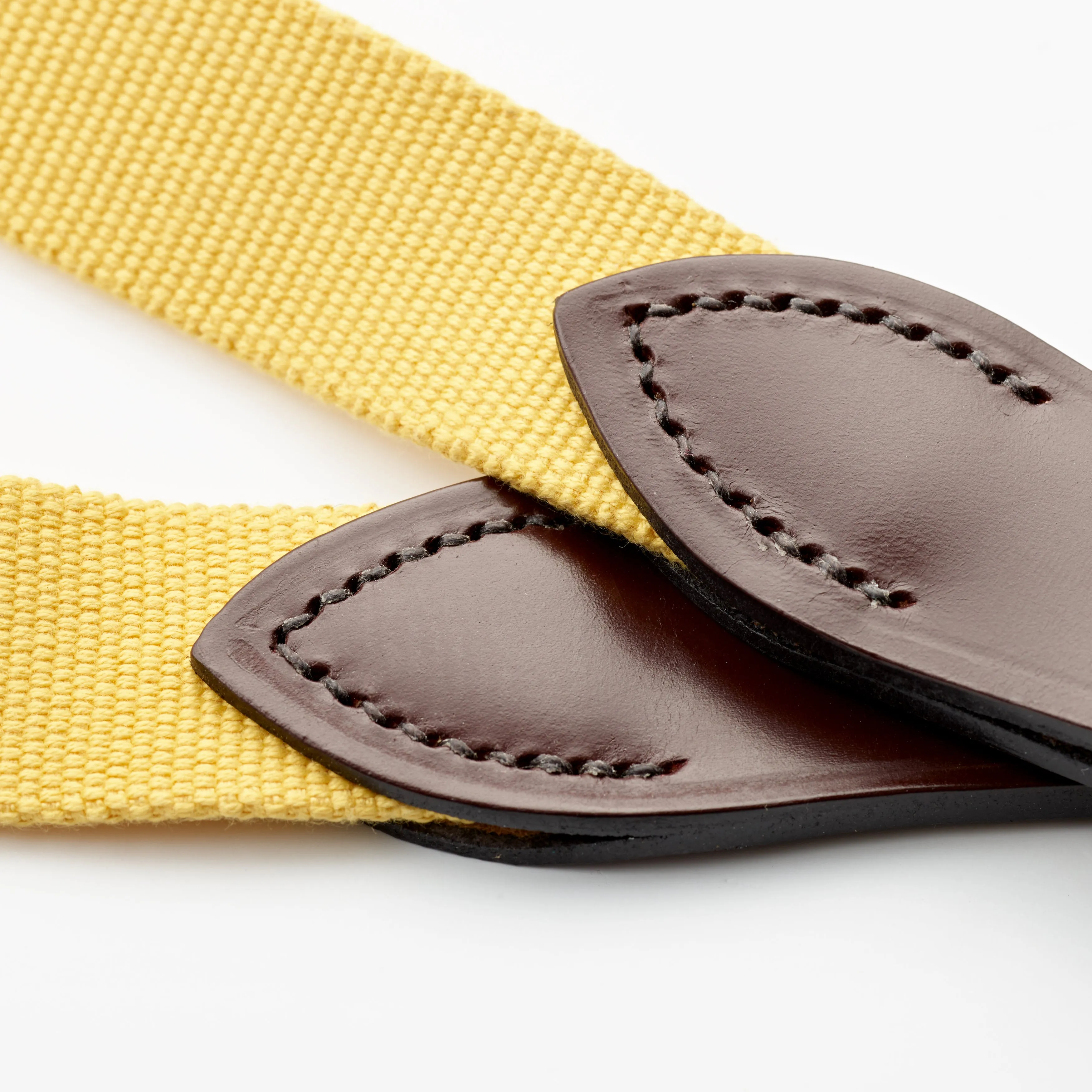 Canary Yellow Belt with Chestnut Leather