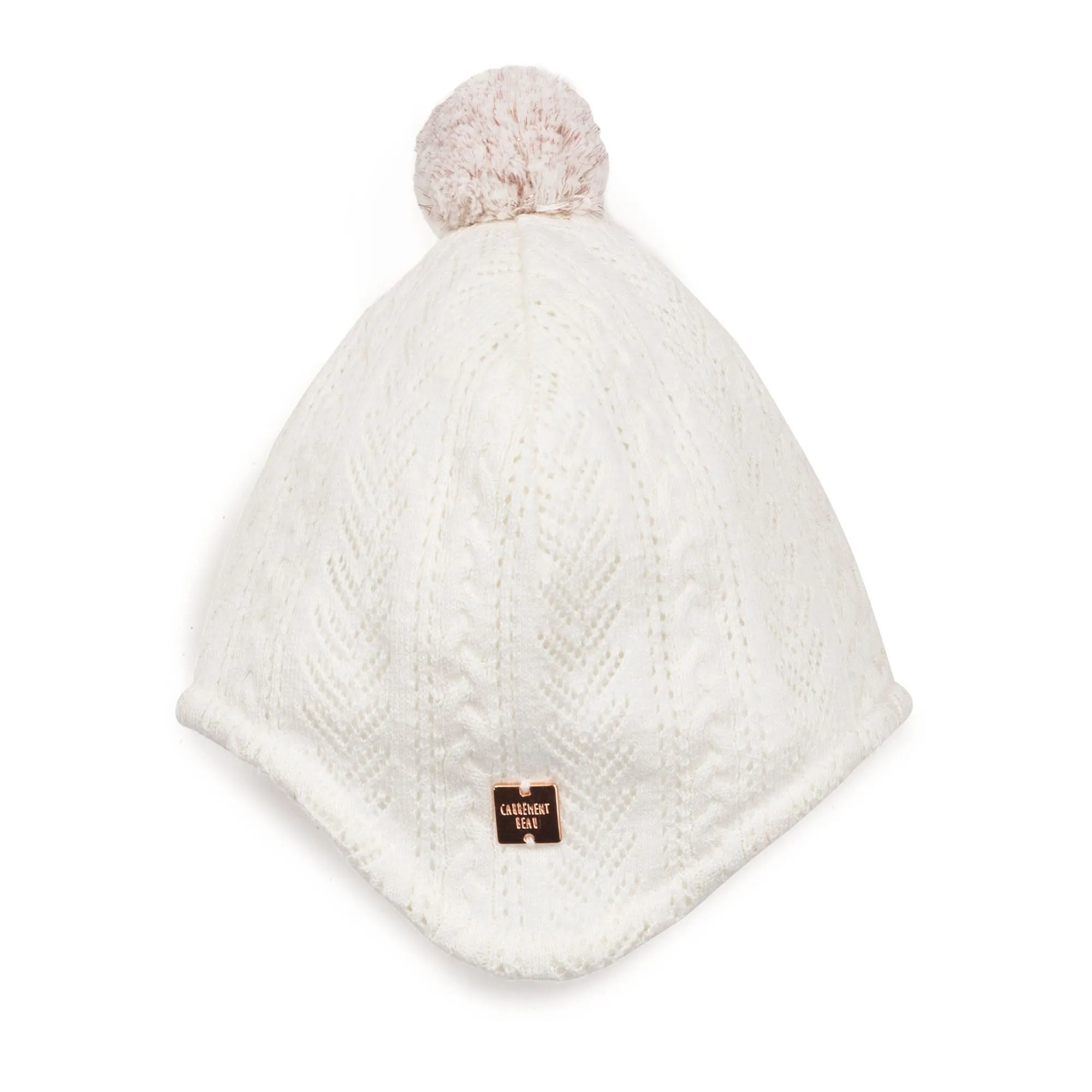 Carrément Beau Pull On Hat And Gloves Set Fall 1 Off White