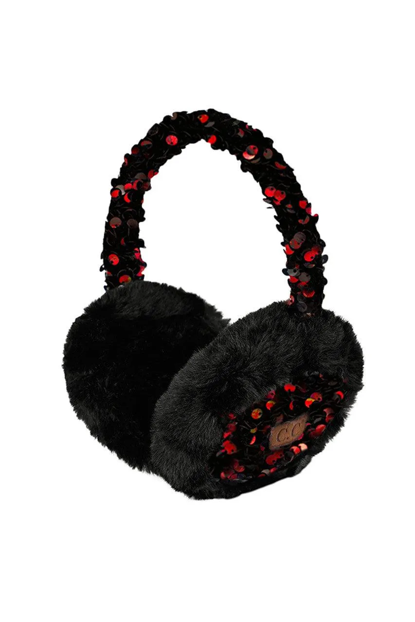 C.C Faux Fur Sequin EARMUFFS-EM-4282