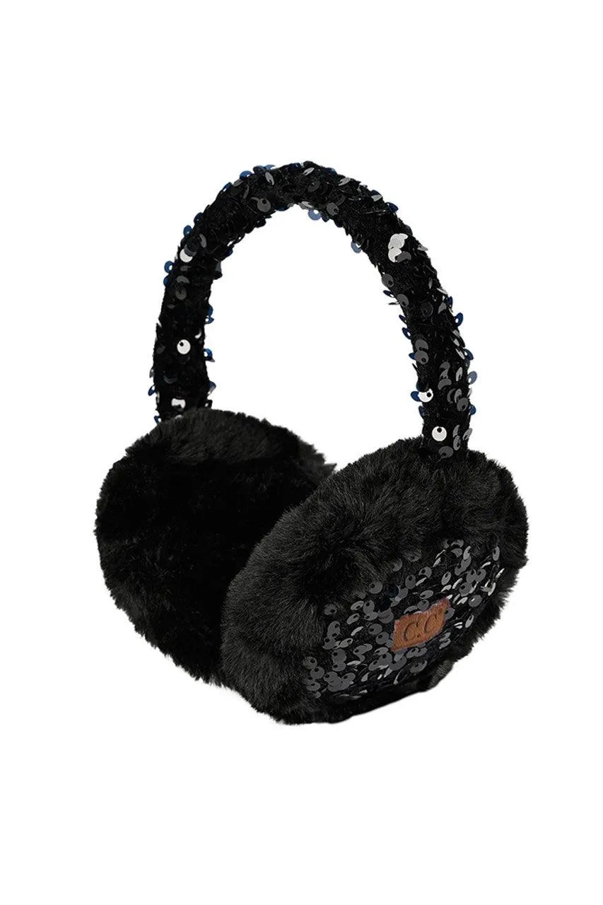 C.C Faux Fur Sequin EARMUFFS-EM-4282