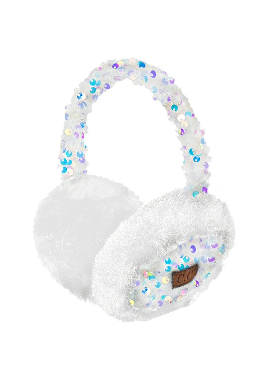 C.C Faux Fur Sequin EARMUFFS-EM-4282