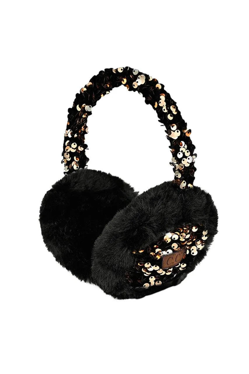 C.C Faux Fur Sequin EARMUFFS-EM-4282