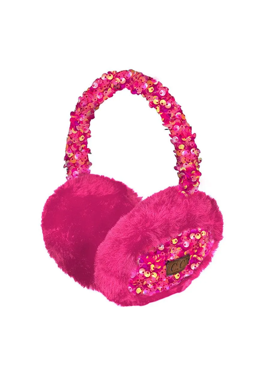 C.C Faux Fur Sequin EARMUFFS-EM-4282