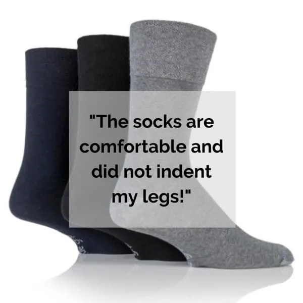 Charcoal, Navy & Black Non Binding Socks for Men