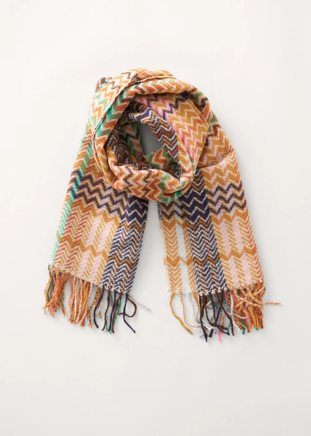 CHERISH CHEVRON SCARF - YELLOW