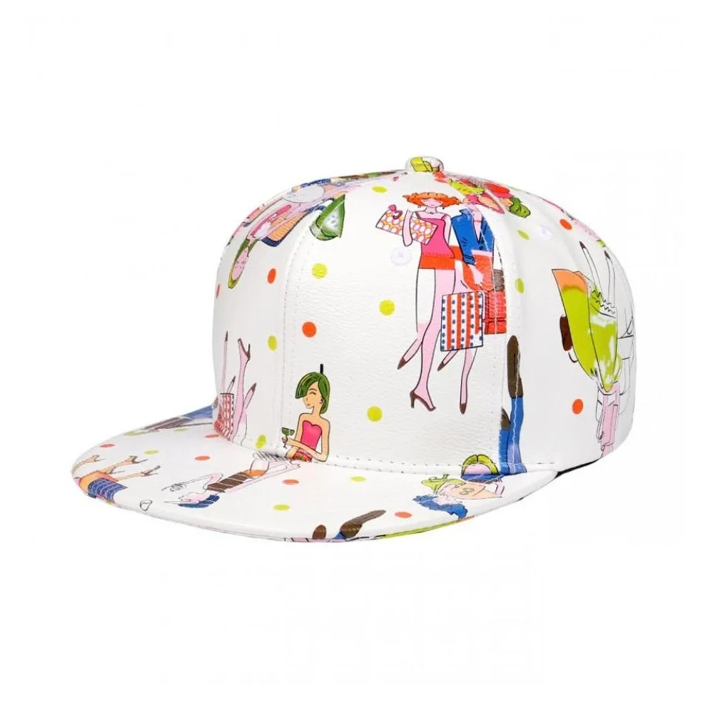 CHIC Print Flatbill Adjustable Snapback