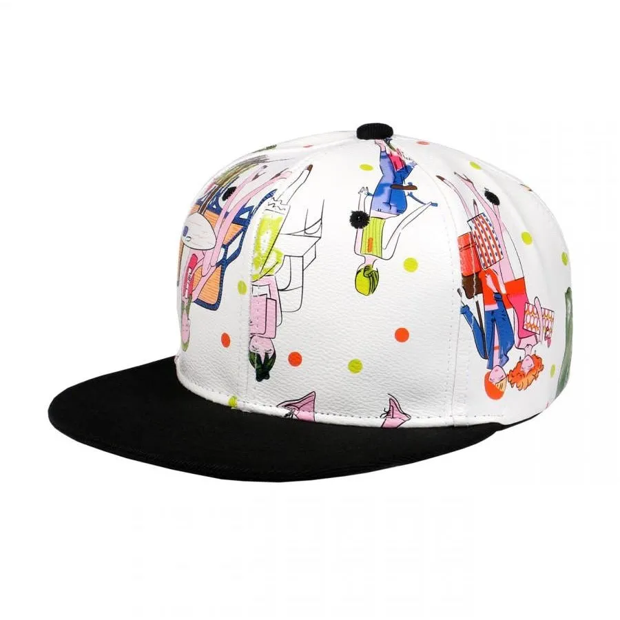 CHIC Print Flatbill Adjustable Snapback