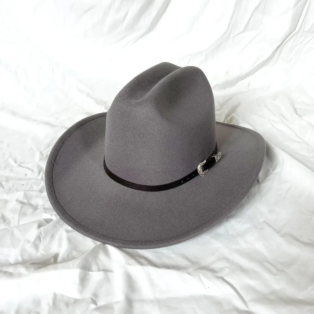 Cowboy Hat Leather Wide Brim Cloche Church Sombrero Hombre Caps