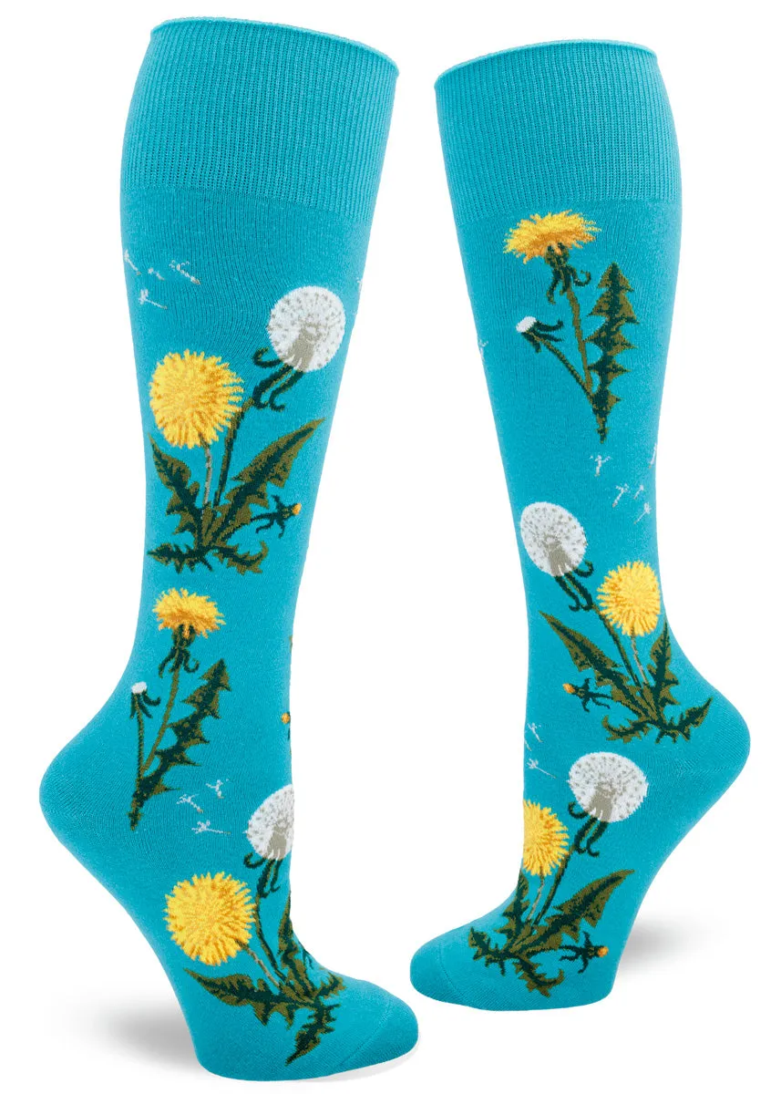 Dandelion Roll-Top Knee Socks