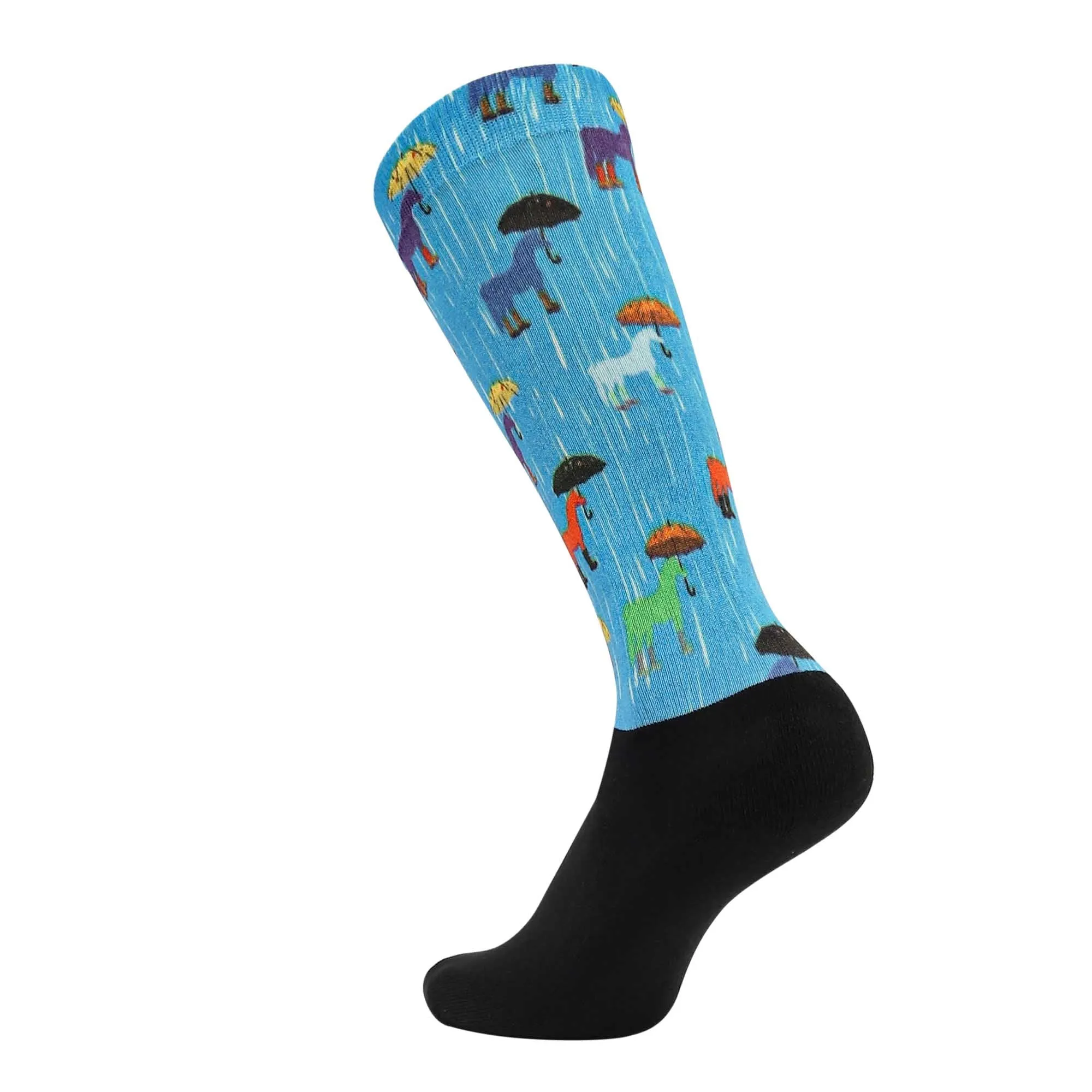 Equine Couture Children'S OTC Boot Socks- Rainy Day Ponies