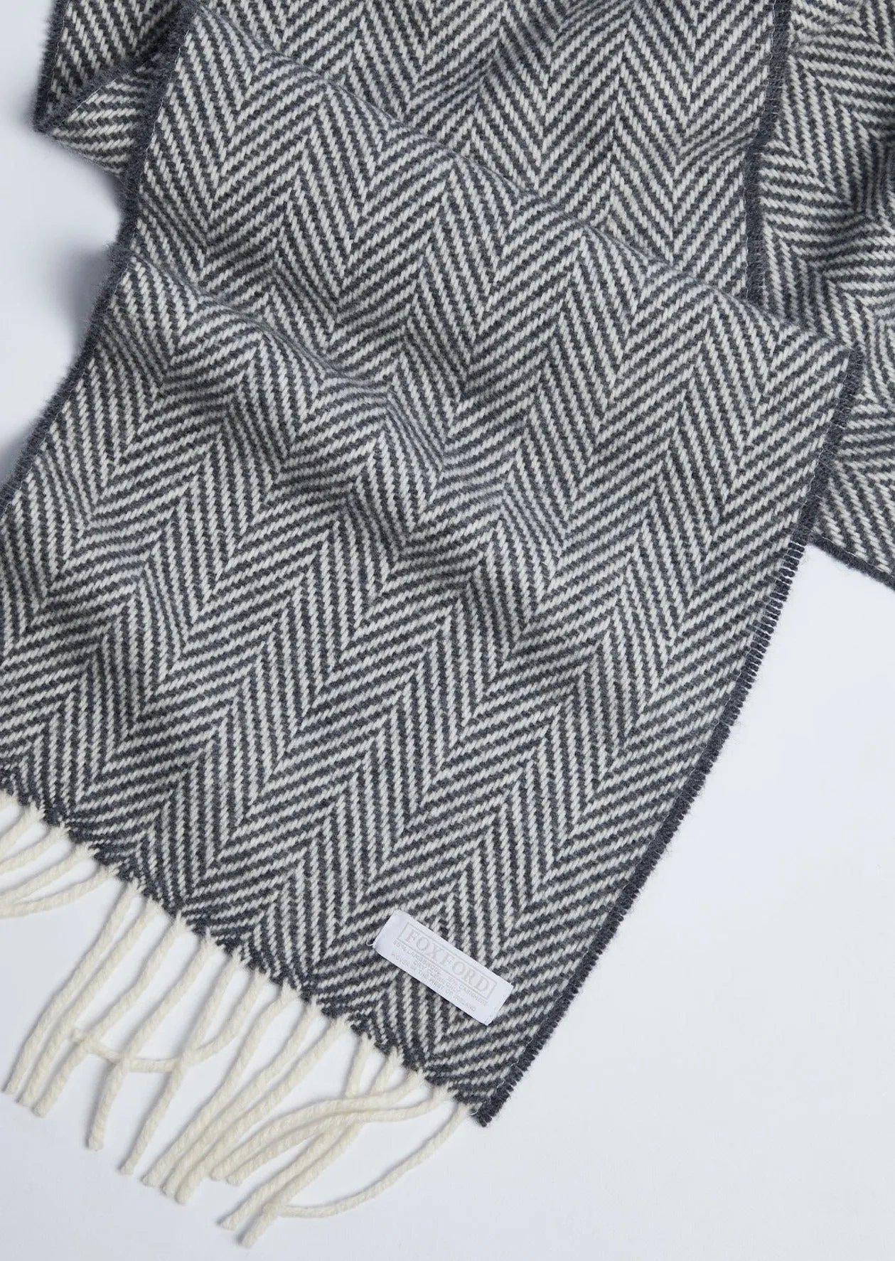 Foxford Cashmere Lambswool Scarf | Charcoal