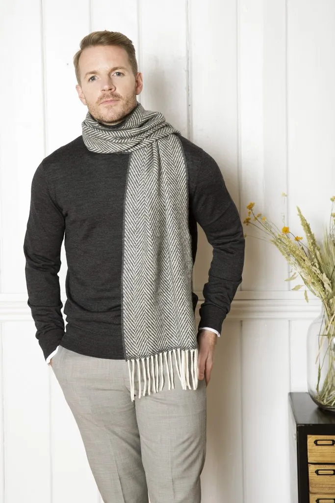 Foxford Cashmere Lambswool Scarf | Charcoal