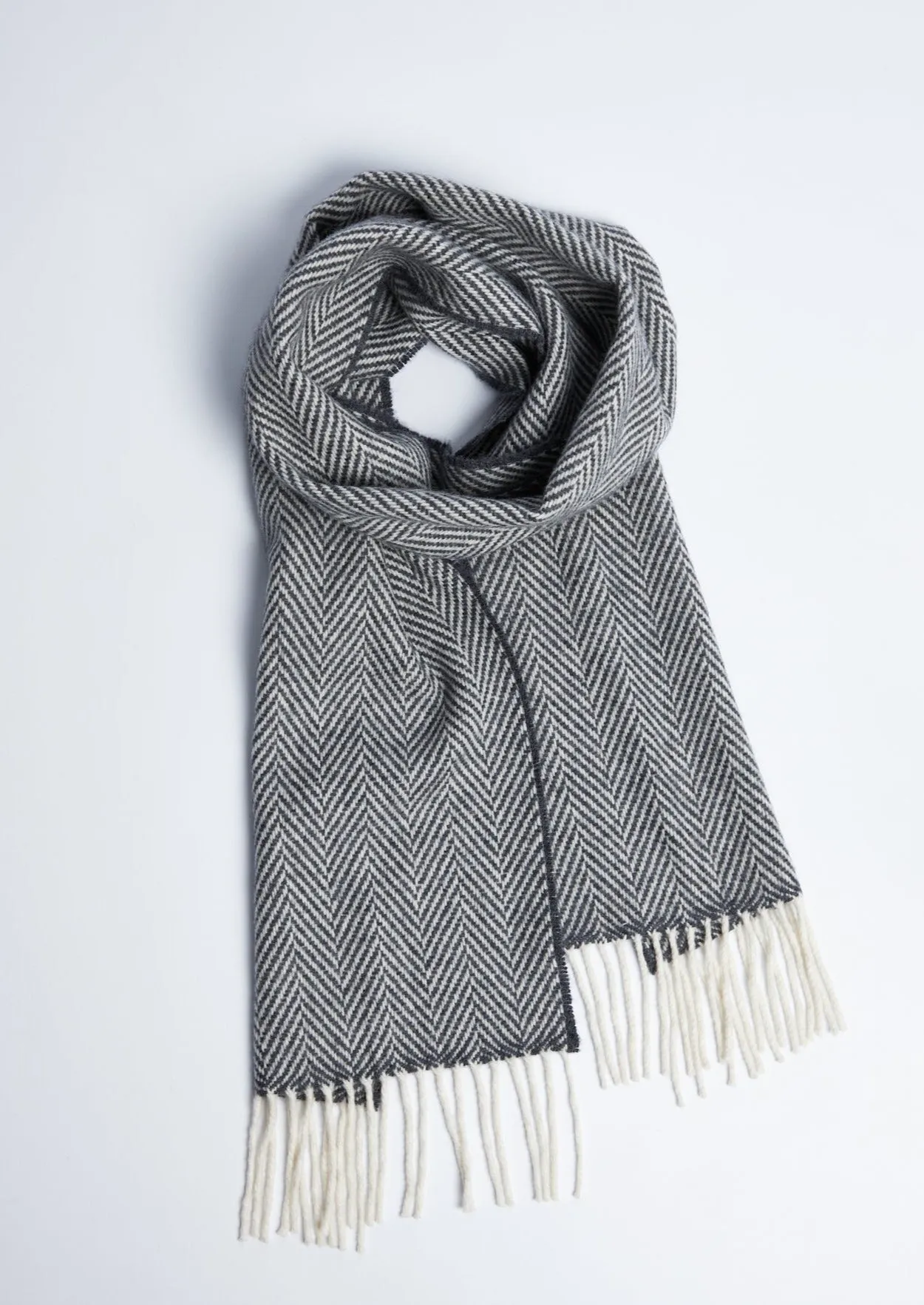 Foxford Cashmere Lambswool Scarf | Charcoal