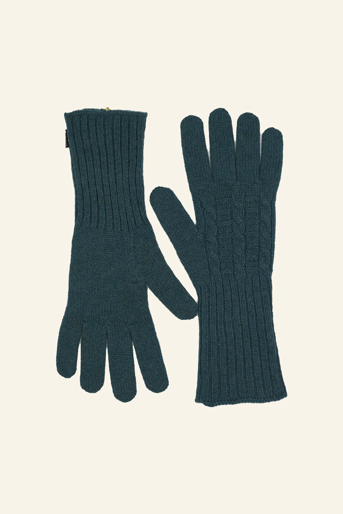 Half Sleeve Cashmere Pattern Knit Gloves