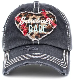 KBV1393 "Baseball Babe" Vintage Washed Baseball Cap