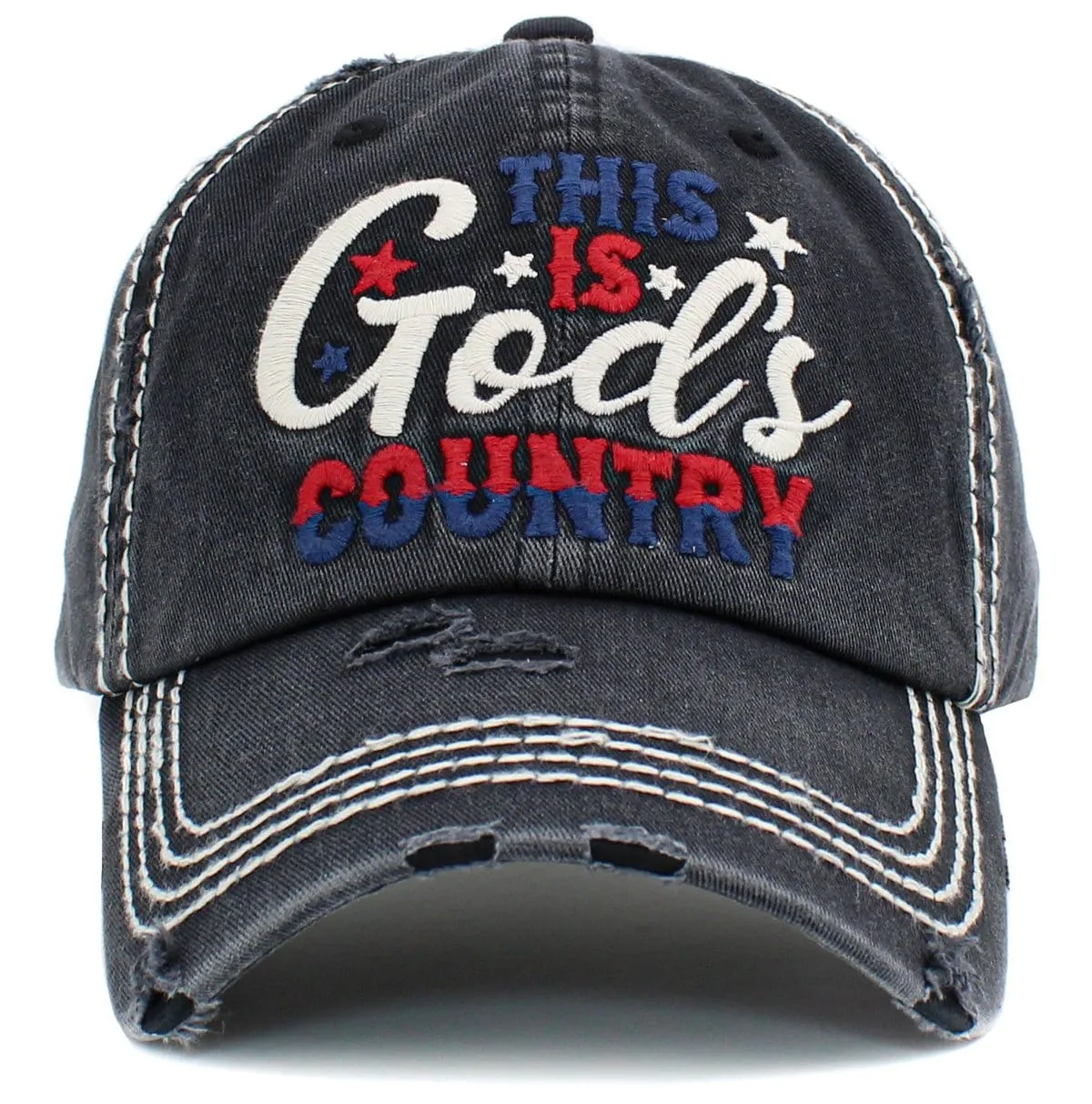 KBV1440 "This is God's Country" Washed Vintage Ballcap