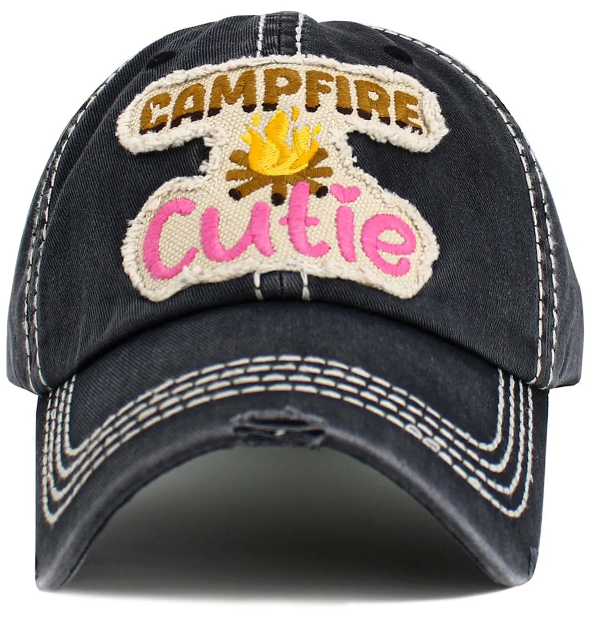 KBV1601 "Campfire Cutie" Vintage Washed Baseball Cap