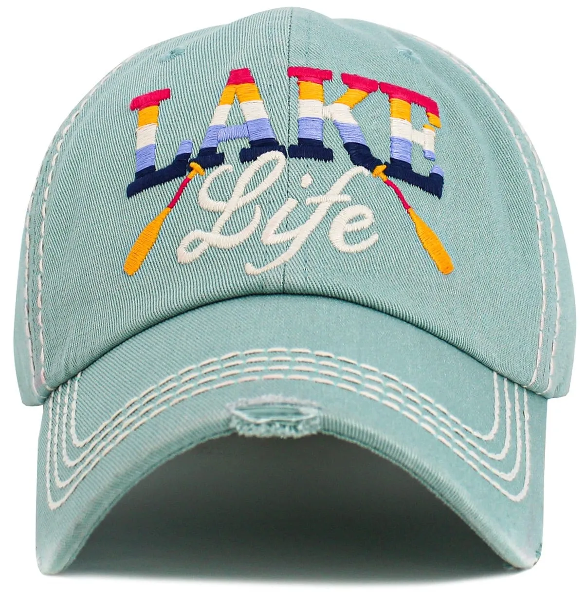 KBV1606 "Lake Life" Vintage Washed Baseball Cap