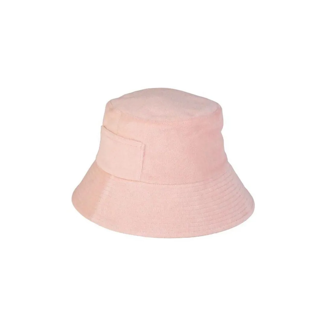 Lack of Color Wave Bucket Hat in Baby Pink Terry