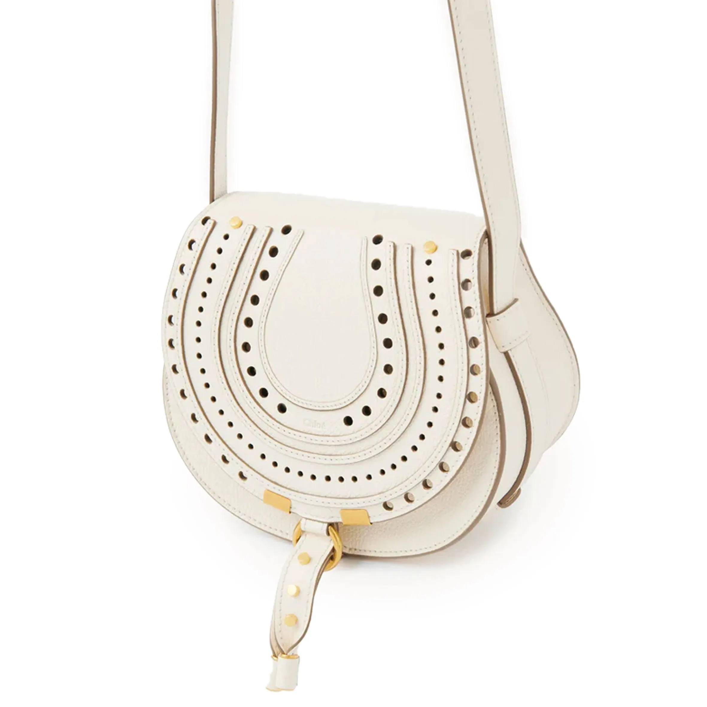 Marcie Mini Satchel Perforated, Misty Ivory