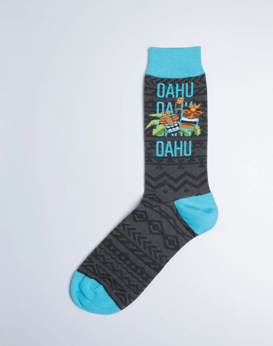 Men’s Aloha Adventures Hawaiian Crew Socks Pack | 3-Pair Bundle