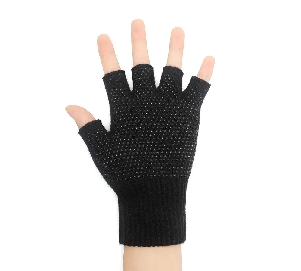 Mens Fingerless Gloves With Non Slip Dots