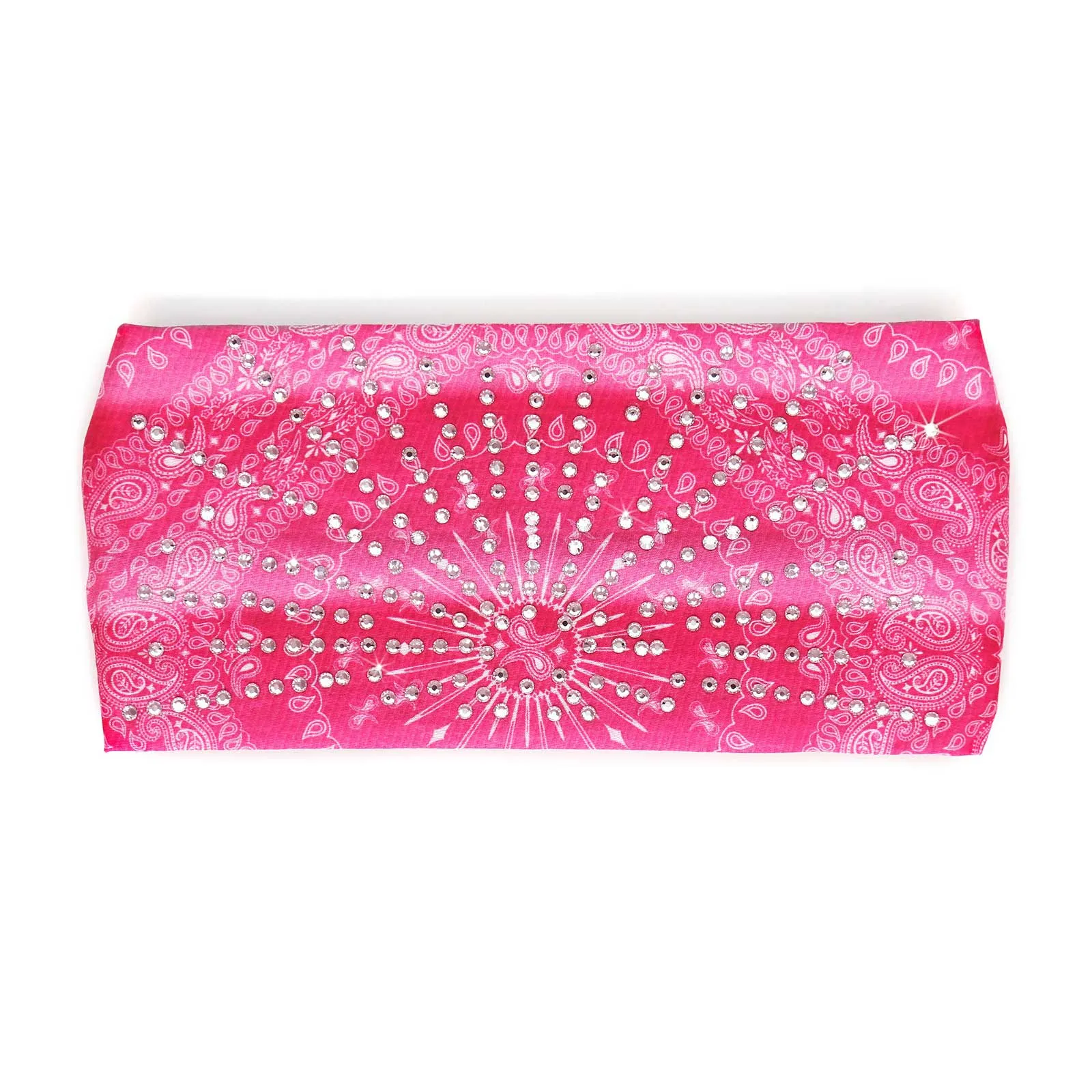 Milwaukee Leather | Bling Designed Wide Headbands-Headwraps for Women Biker bandana Classic Pink- MLA8005