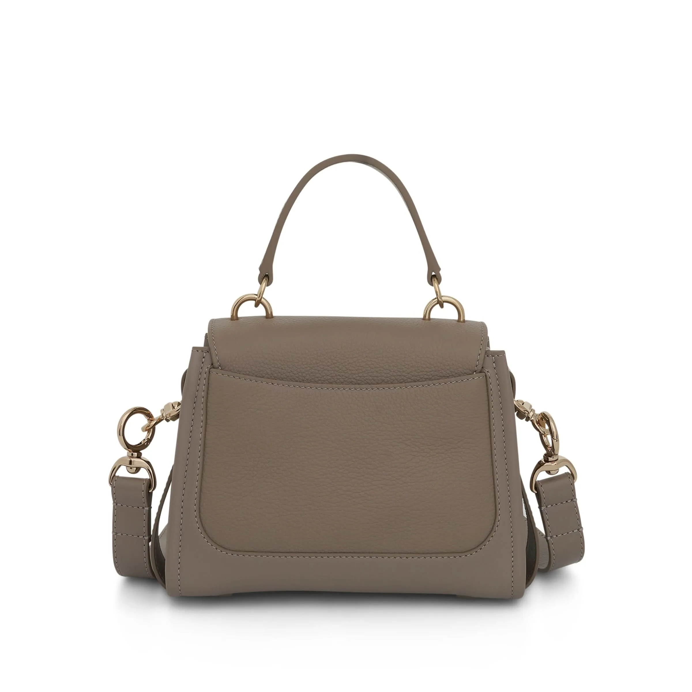 Mini Tess Day Bag in Grained & Shiny Calfskin in Motty Grey