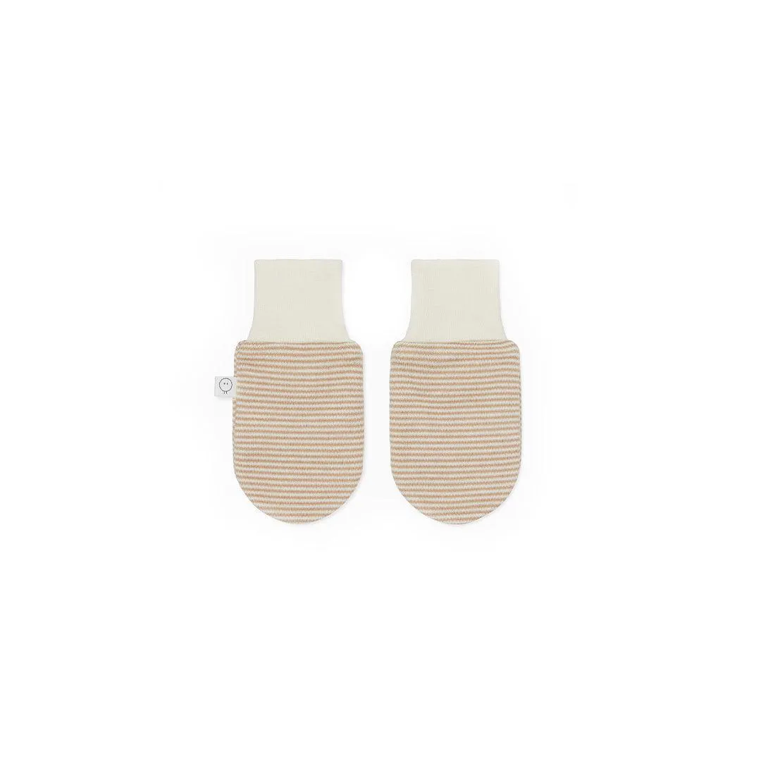 MORI Baby Mittens - Oatmeal Stripe