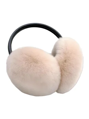 Natural 100% Rex Rabbit Fur Ear Muffs Fashion Women's Winter Real Fur Earmuffs