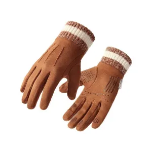 New Winter Warm Suede Men's Gloves for Outdoor Cycling