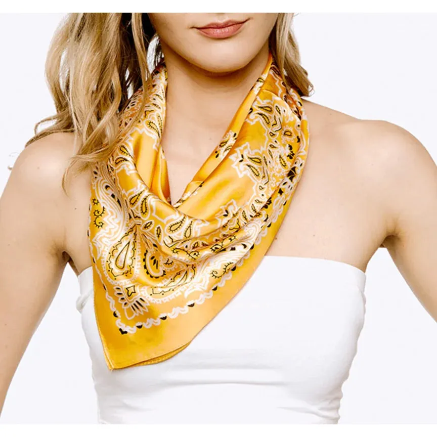 Paisley Print Silk Scarf