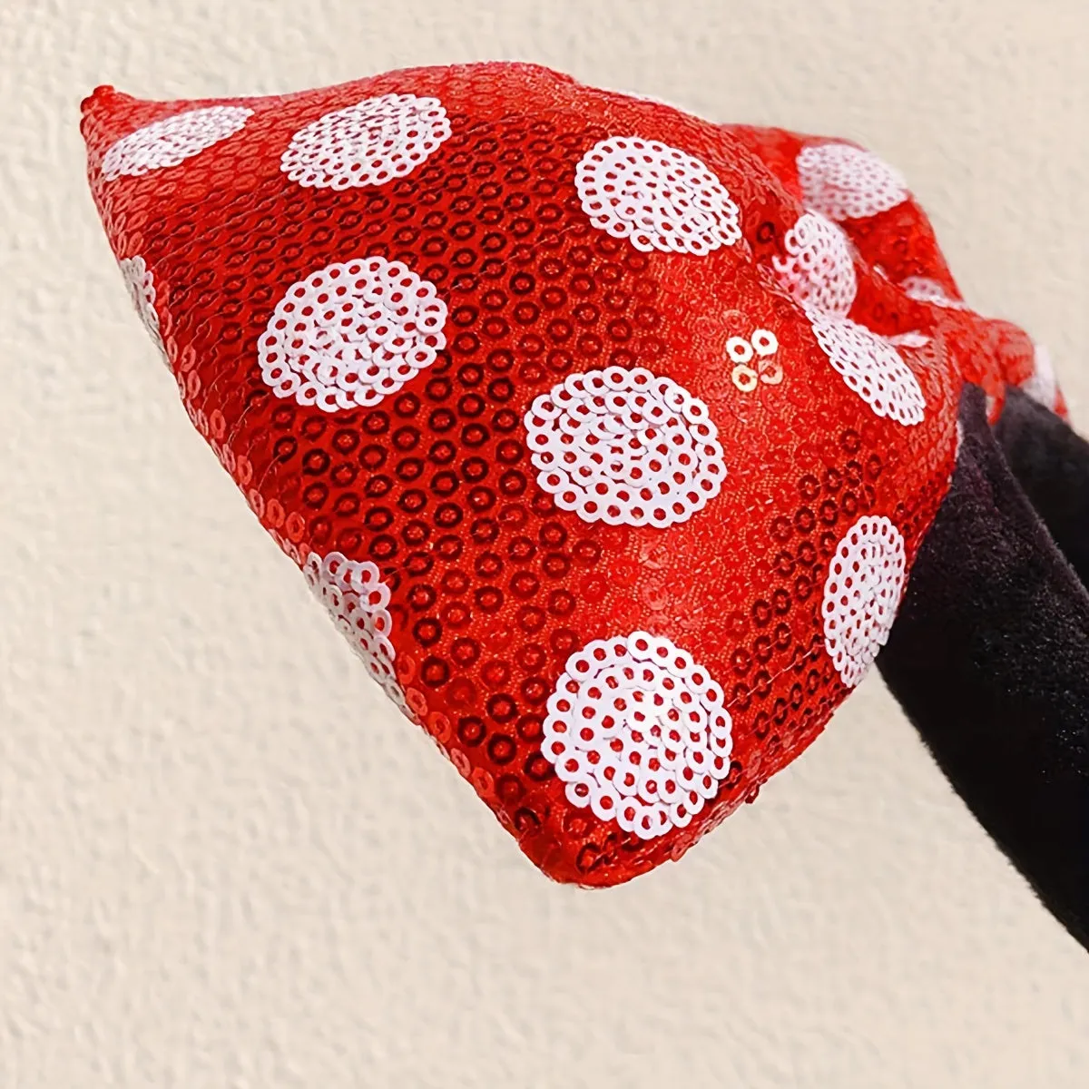 Partyready Red Polka Dot Sequin Bow Headband