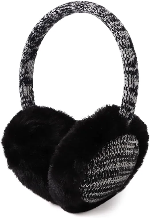 Pesaat Winter EarMuffs for Kids Outdoor Girls Knitted Ear Cover Plush Toddler Boys Ear Warmer 3-8 Years