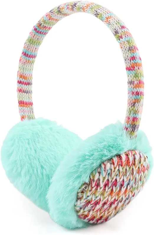 Pesaat Winter EarMuffs for Kids Outdoor Girls Knitted Ear Cover Plush Toddler Boys Ear Warmer 3-8 Years