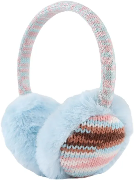 Pesaat Winter EarMuffs for Kids Outdoor Girls Knitted Ear Cover Plush Toddler Boys Ear Warmer 3-8 Years