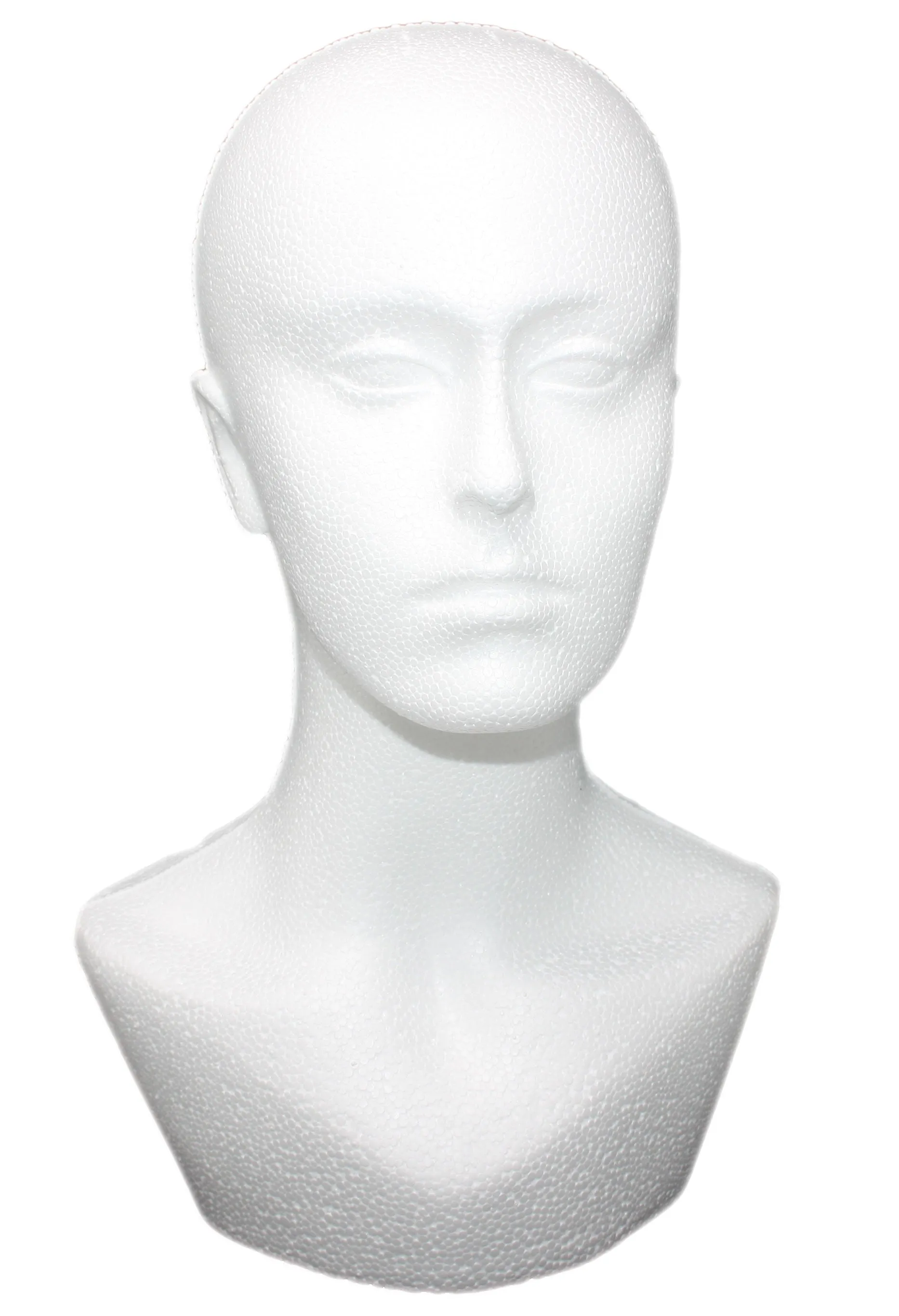 Polystyrene foam Mannequin Display Heads for wigs & hats