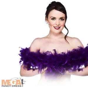 Purple Feather Boa 1920s Charleston Flapper Hen Party Costume