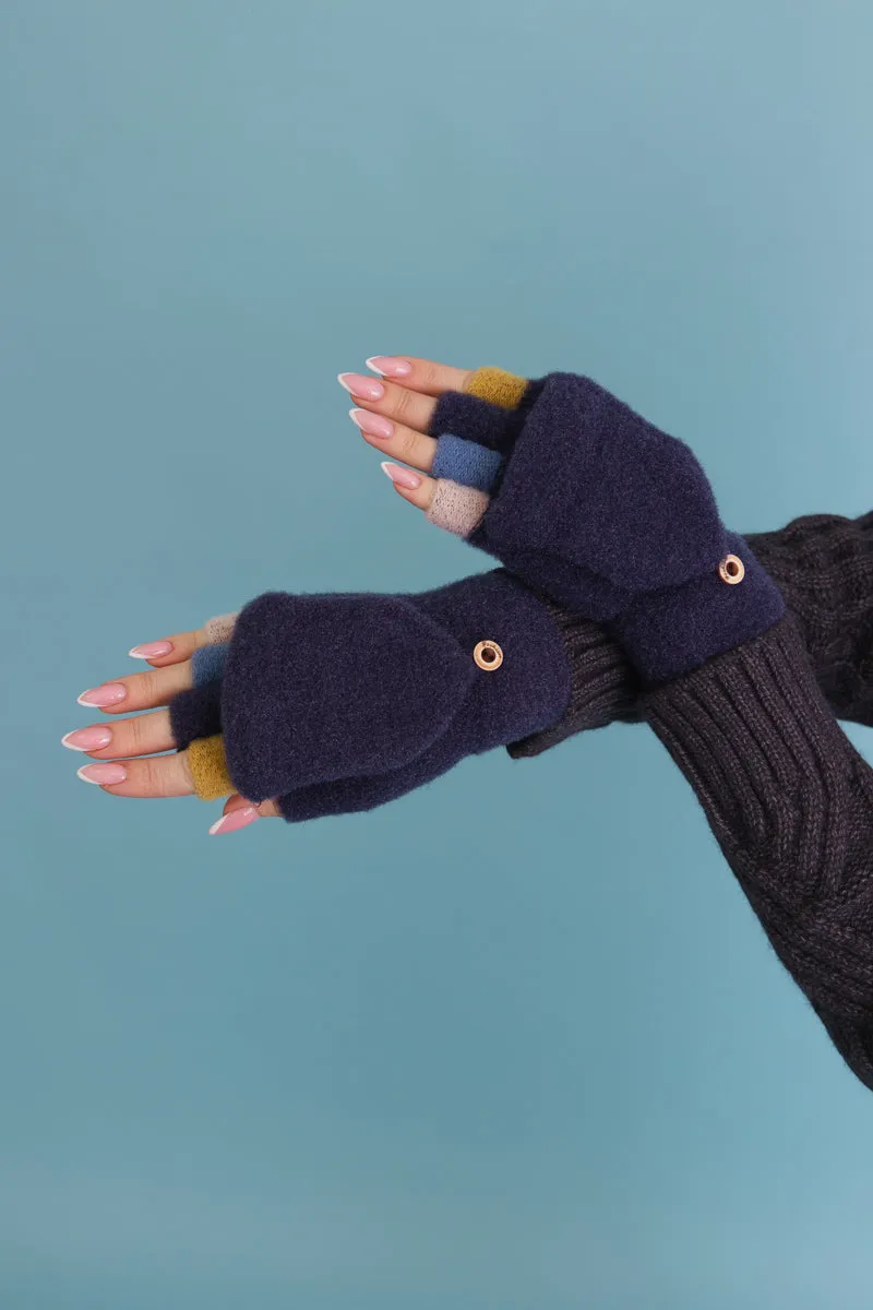 Rainbow Tip Convertible Gloves - Cute Winter Essential 🌈