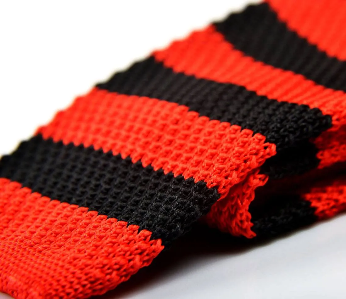 Red & Black Stripes Neck Tie