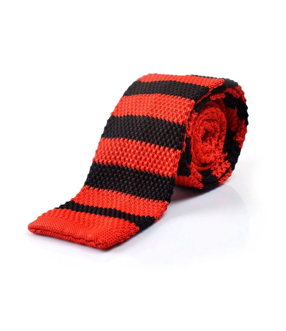 Red & Black Stripes Neck Tie