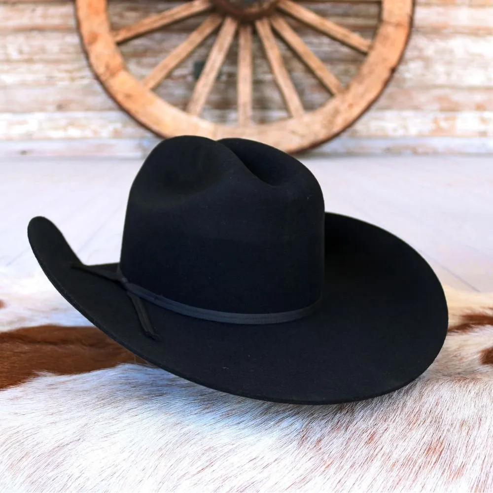 Resistol Crossroads Jr. Boys Black Felt Cowboy Hat