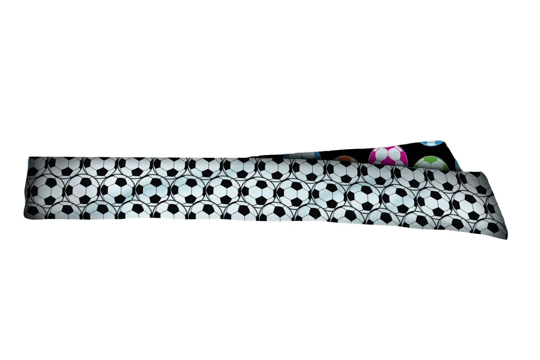 REVERSIBLE Soccerballs Neon/Black White Head Tie (SKU 1372 HTB)